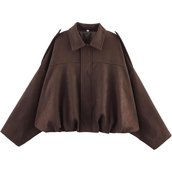 Amazon.com: Y2K Stand Collar Jacket Preppy Oversize Long